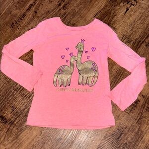 The Children's Place Pink Long Sleeve Tee with Llama Graphic